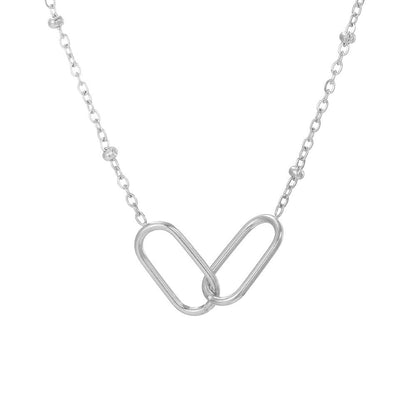 Dames Staal Ketting Ovaal Schakel Elegante Minimalistisch