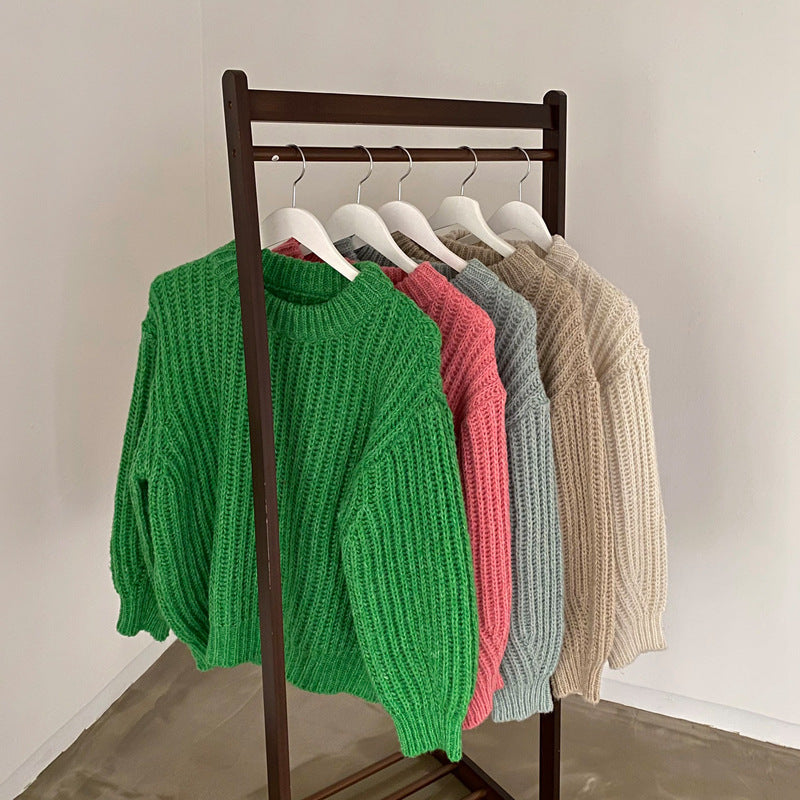 Dames Grof Gebreide Oversized Trui Trendy Modieus