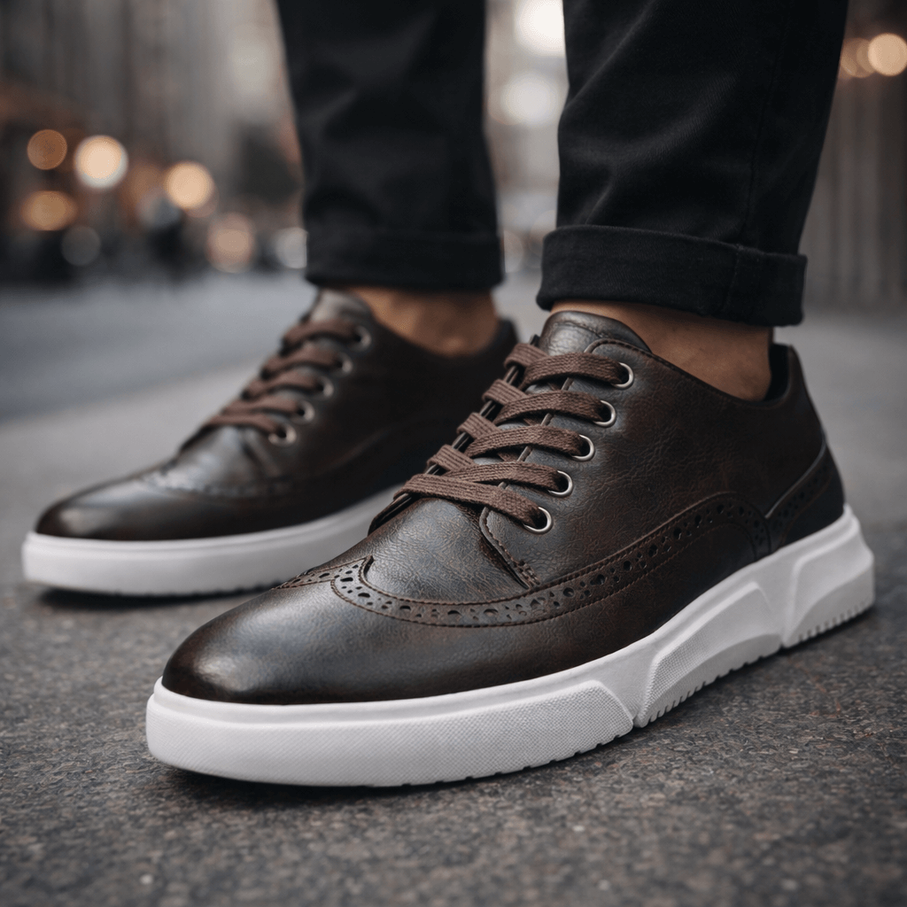 Heren Leren Sneakers Casual – Comfort Schoenen voor Smart Casual en Dagelijks Gebruik
