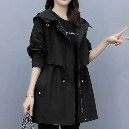 Dames Parka Jas Met Capuchon Koreaanse Stijl Modern