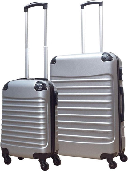 2-Delige Koffer Set Hardshell Milano Zilver