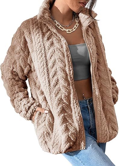 Dames Fleece Vest met Kabel Patroon Warm en Elegant - Mode Vibes