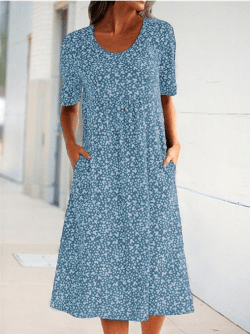 Zomerjurk Bloemenprint Lichte Jurk Vrouw - Mode Vibes