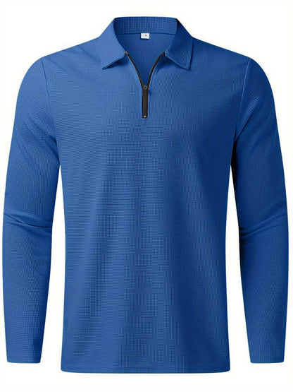 Lennox – Heren Wafelshirt met Lange Mouwen en V-Hals