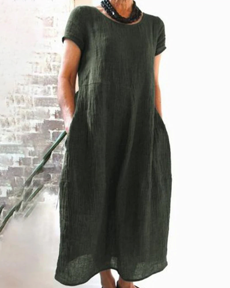 Losse Jurk met Comfy Pasvorm voor Vrouw - Mode Vibes