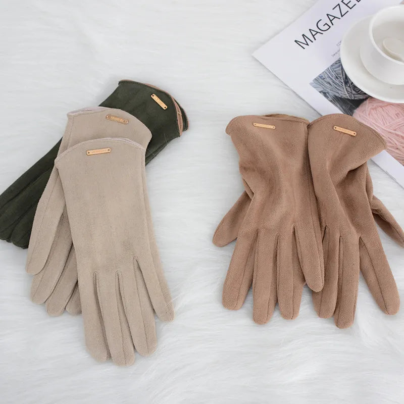Dames Suède Handschoenen Warm en Stijlvol