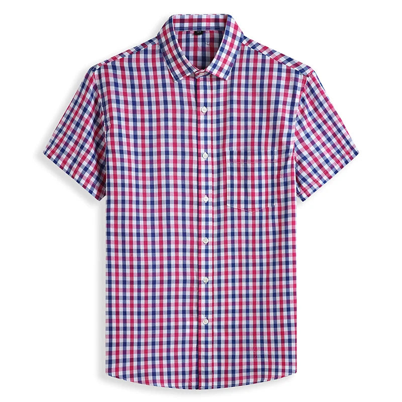 Plus Size Overhemd Katoen Trendy Voor Mannen