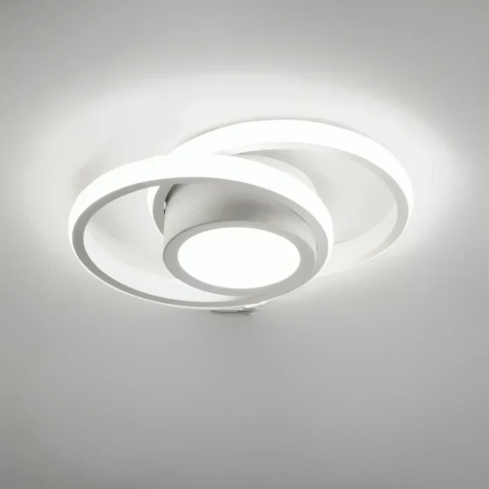 LED Plafondlamp Dubbel Ring Design Modern Dimbaar