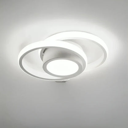 LED Plafondlamp Dubbel Ring Design Modern Dimbaar