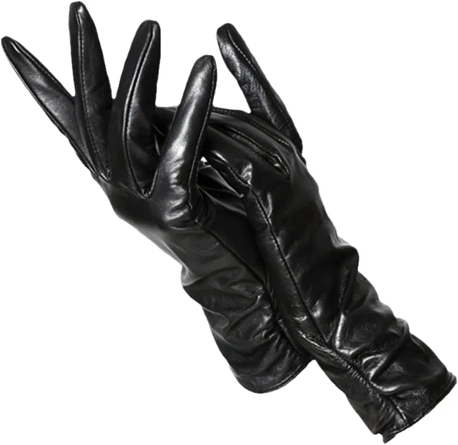 Leren Dames Handschoenen Klassiek Zwart Luxe Leer