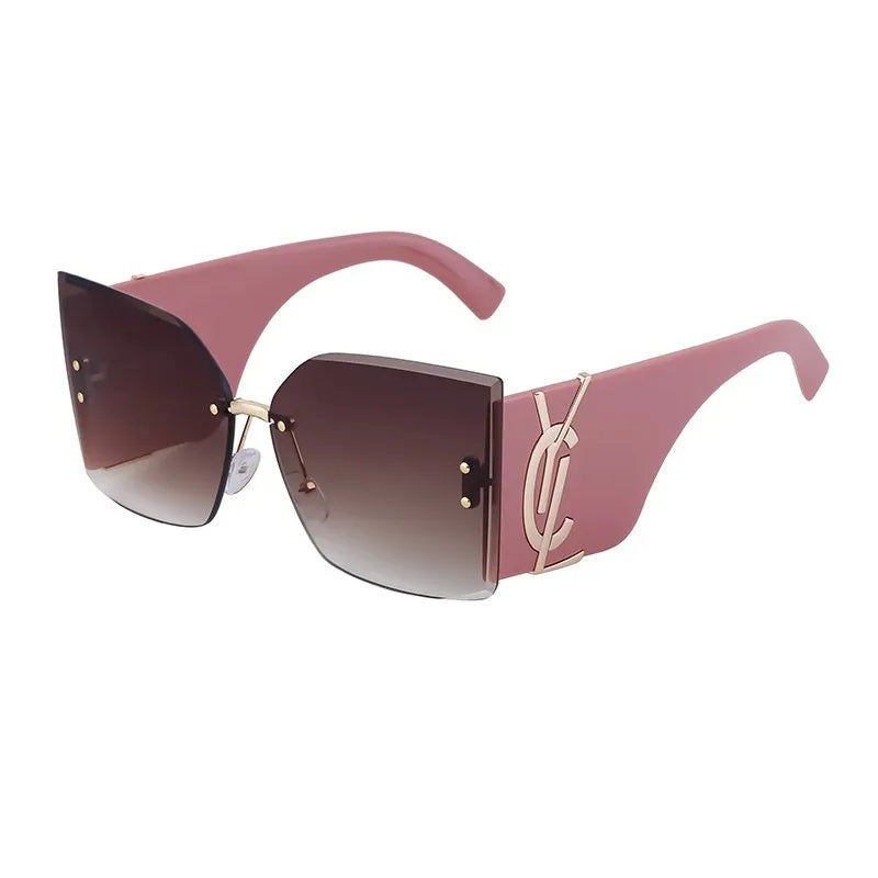 Randloze Zonnebril Trendy Design voor Dames