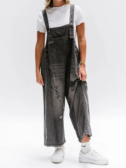 Dames Denim Tuinbroek Losse Zomerbroek