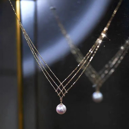 Ketting Parelketting Geweven Zilverkleurig