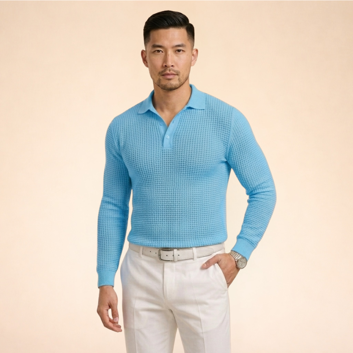 Adrian | Comfortabele en moderne polosweater