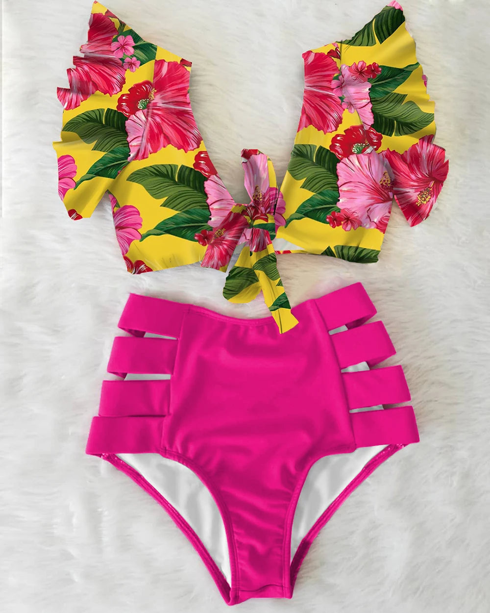 Tropische Bikini Eline Mode Kleurrijk Zomerbadpak