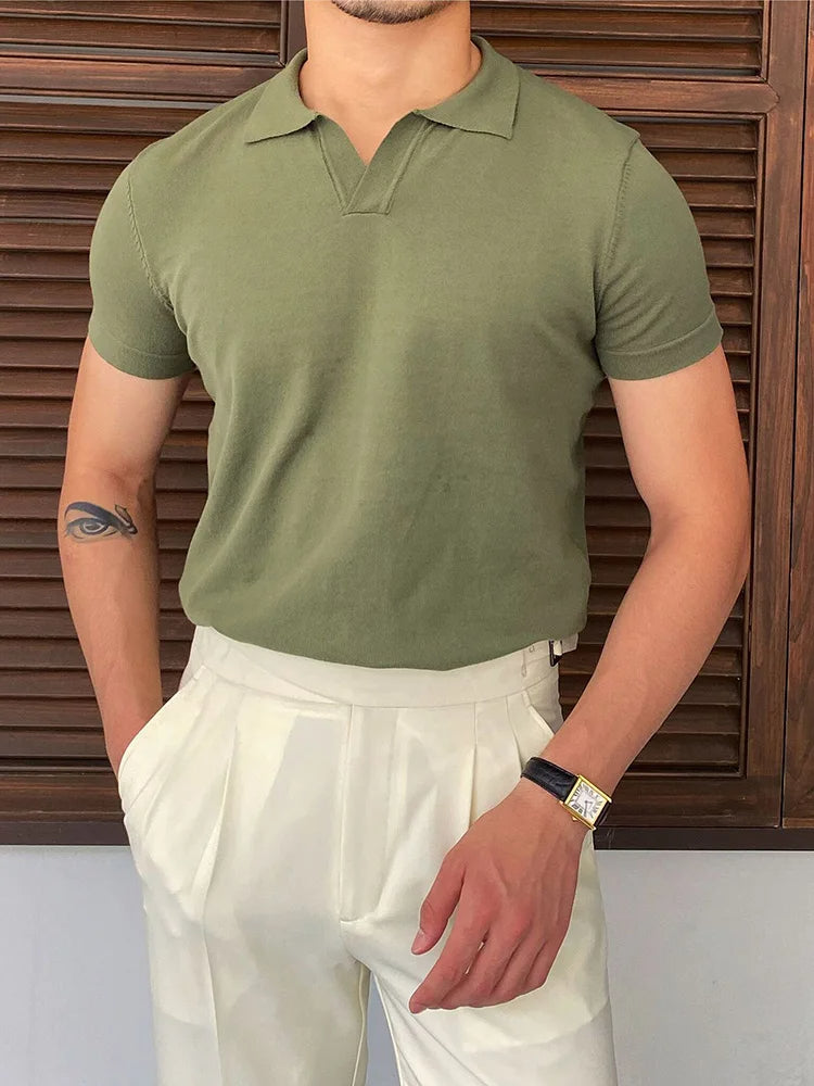Herens Poloshirt Casual Trendy Kwaliteit