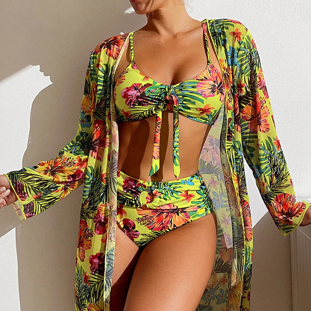 Fleurige Trendy Bikini Set voor Vrouw