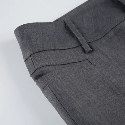 Elegante Broek met Hoge Taille en Uitlopende Pijpen