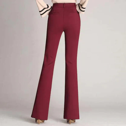 Hoge Broek Slank Uitlopende High Waist Jeans voor Vrouw