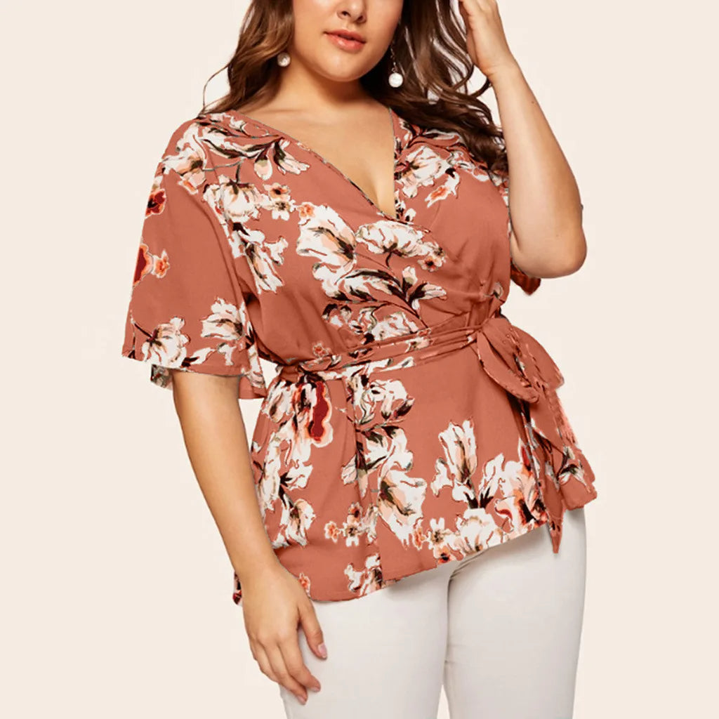 Plus-Size Top Fenna Vrouwelijk Kleurrijk & Veelzijdig