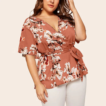 Plus-Size Top Fenna Vrouwelijk Kleurrijk & Veelzijdig
