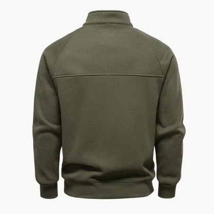 Heren Quarter-Zip Trui van Katoenmix