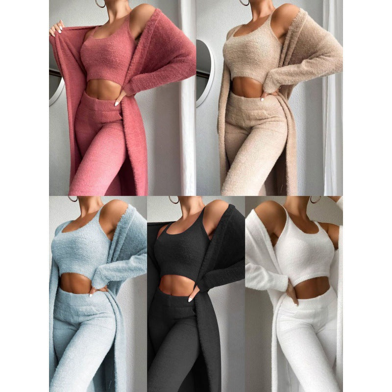 Dames Teddy Pyjama Set Zacht Luxe Fausia