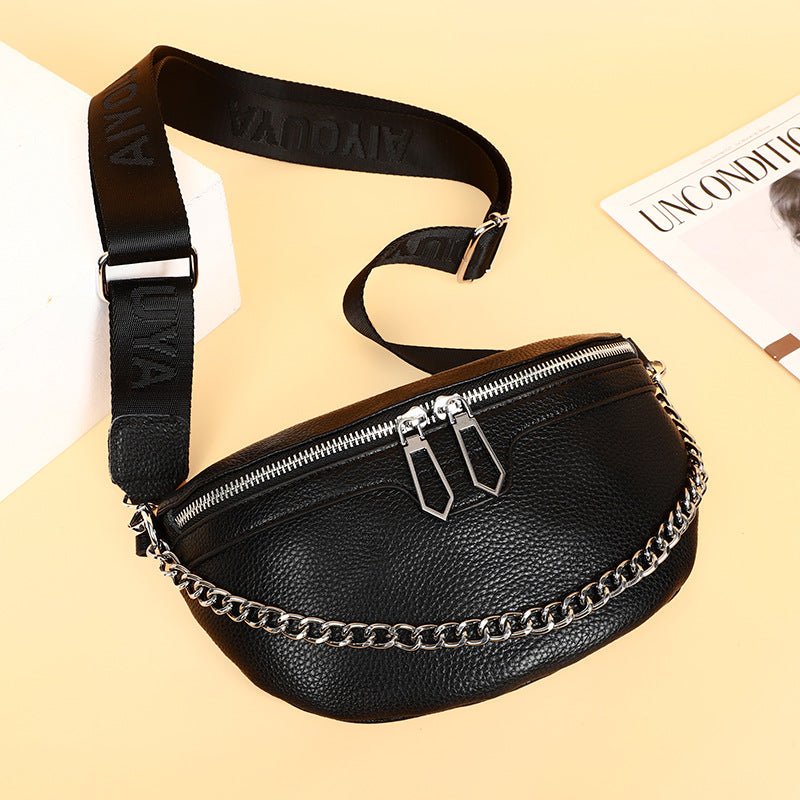 Dames Crossbody Tas met Ketting Leren Look - Mode Vibes