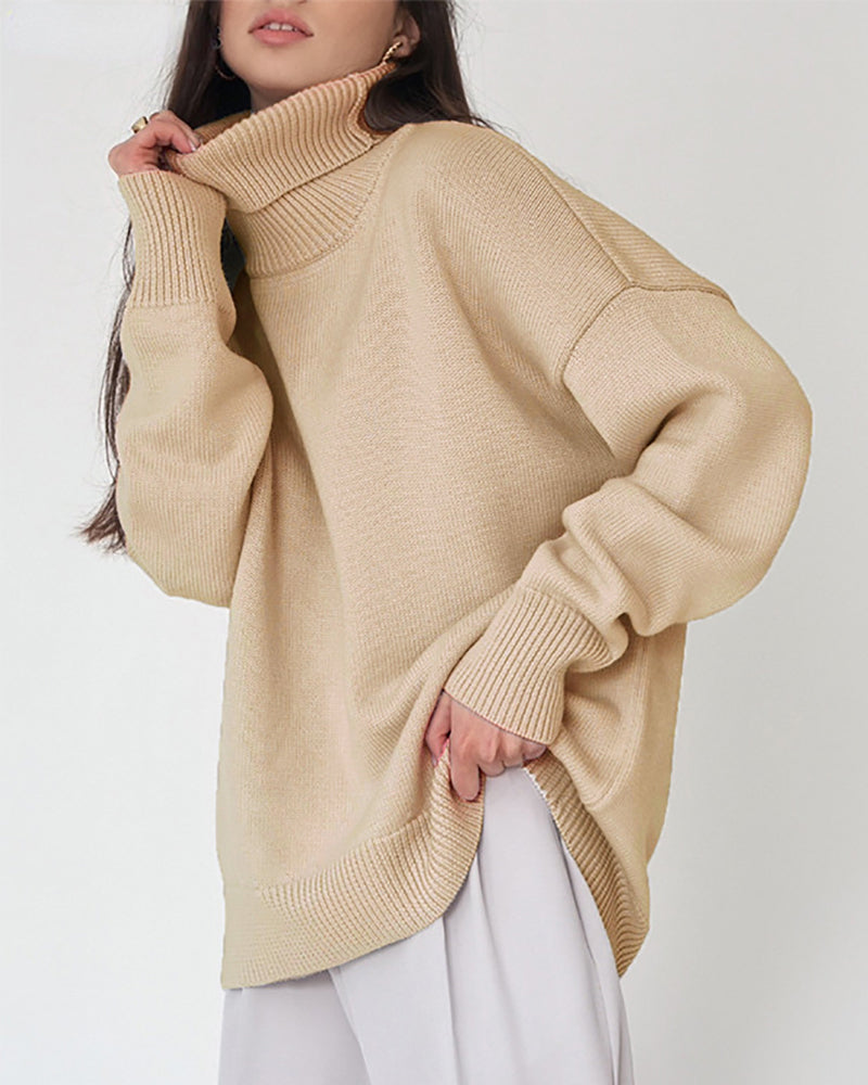Elegante Oversized Dames Coltrui van Katoen – Perfect voor Casual Dagen