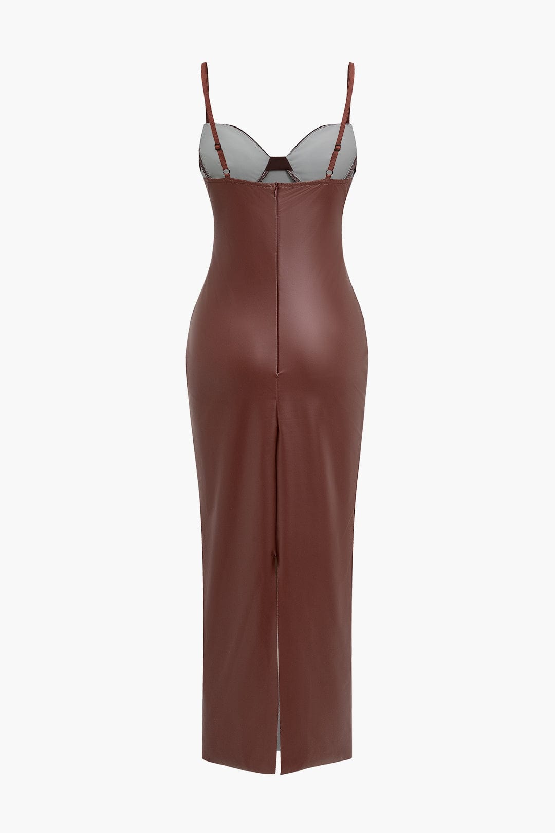 Leren Maxikleed Vrouwelijk Elegant Zwarte Jurk