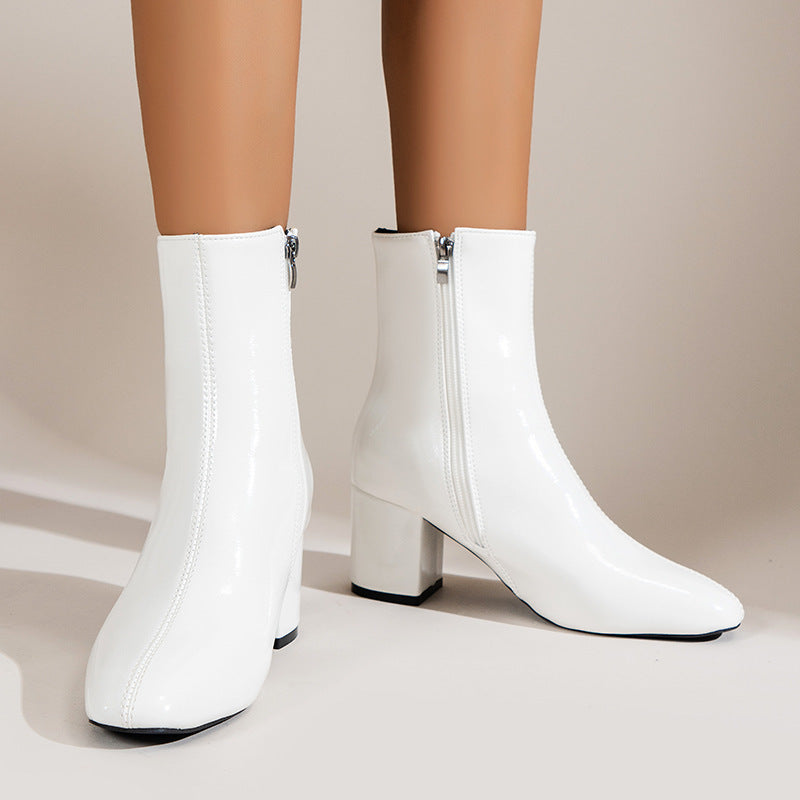 Enkellaarzen met Blokhak Elegante Schoenen voor Dames