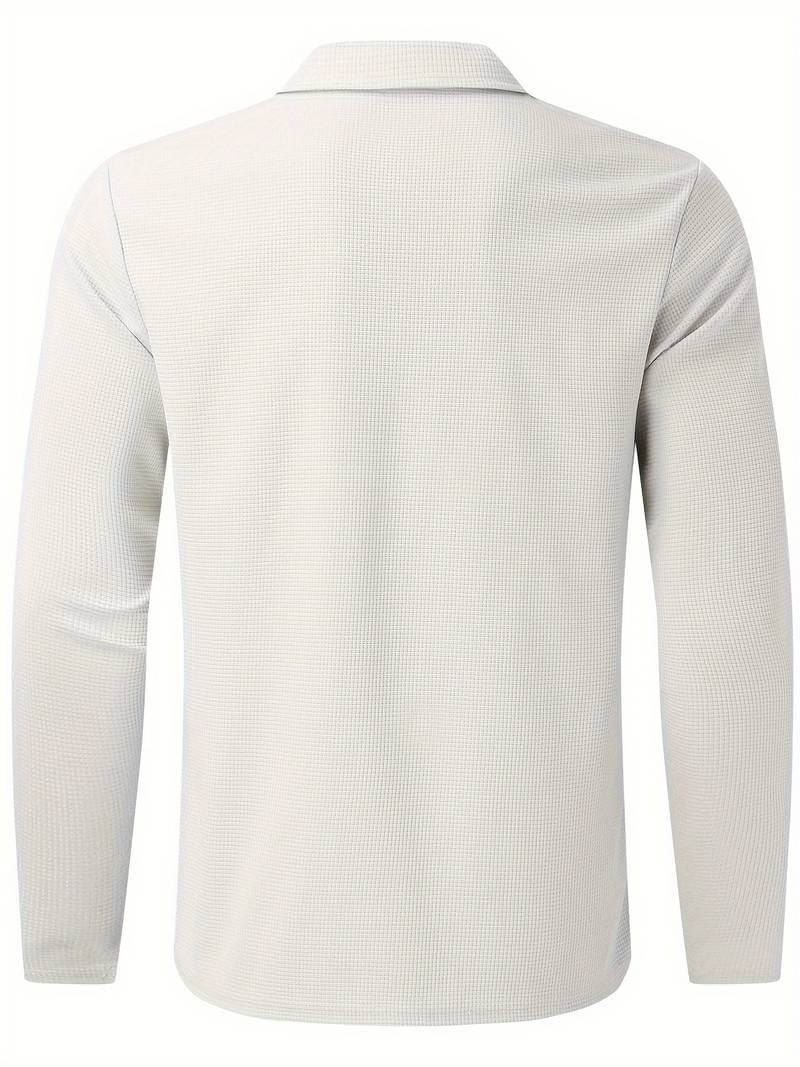 Lennox – Heren Wafelshirt met Lange Mouwen en V-Hals