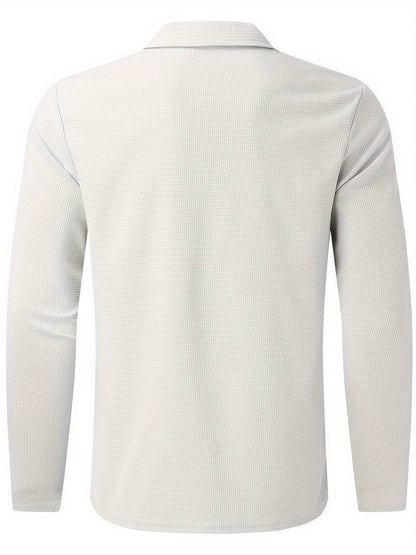 Lennox – Heren Wafelshirt met Lange Mouwen en V-Hals