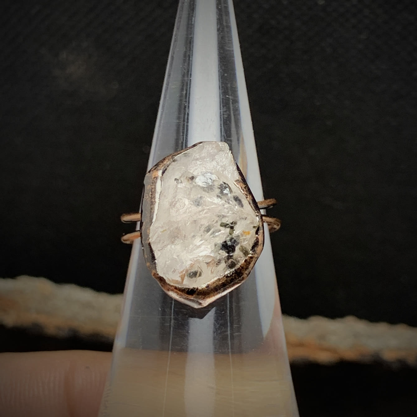 Natuurlijke Geboortesteen Ring Selina Zilver Kleur