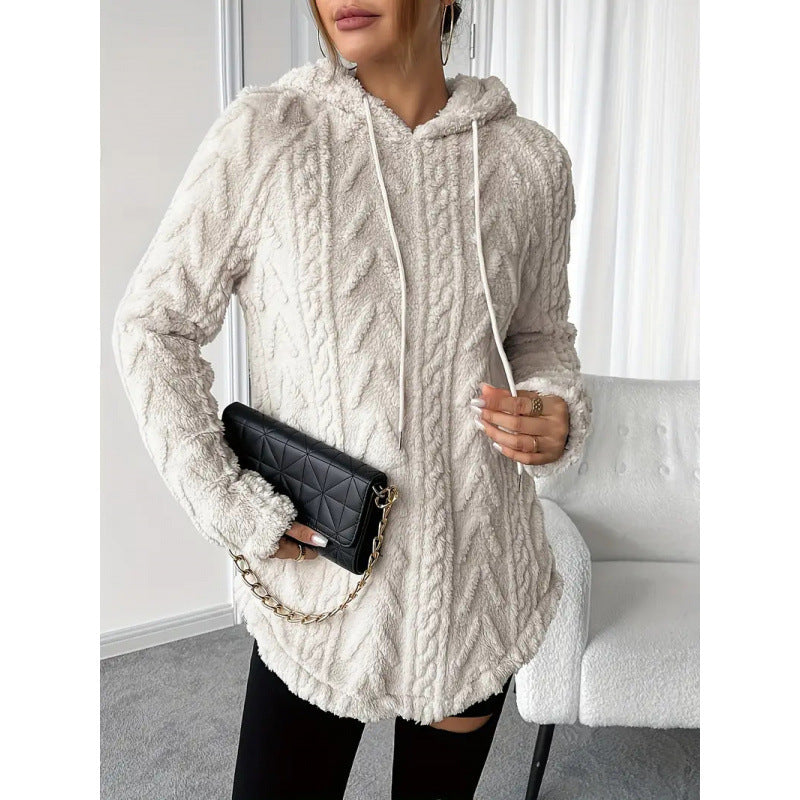 Dames Gebreide Hoodie Trendy met Structuur - Mode Vibes