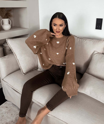 Dames Trui Hartjes Zachte Stijlvolle Sweater