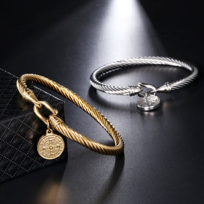 Katholieke Bedelarmband Heilige Benedictus Zilverkleurig - Mode Vibes
