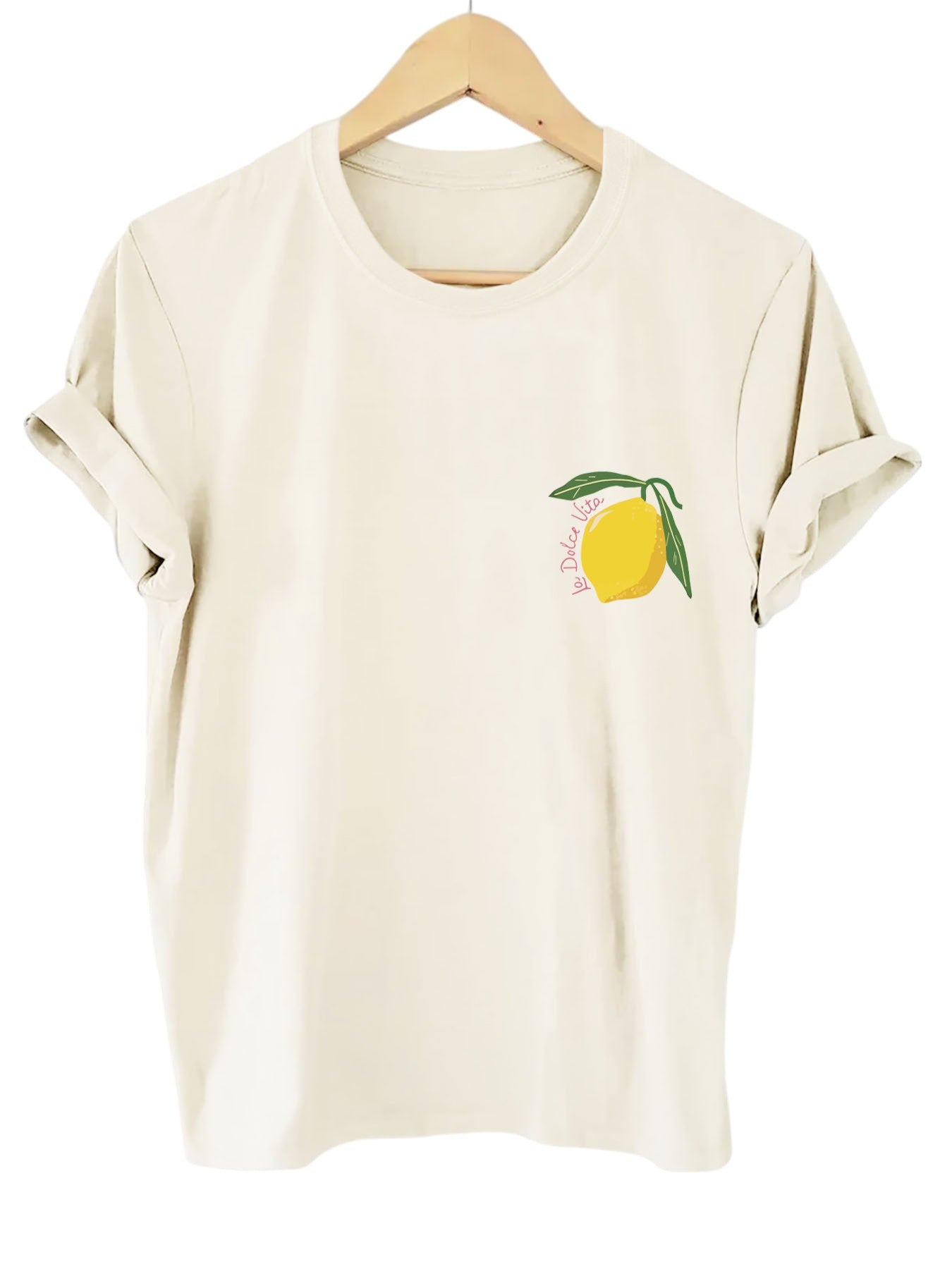 Dames Zomer Shirt met Citroen Print Oranje