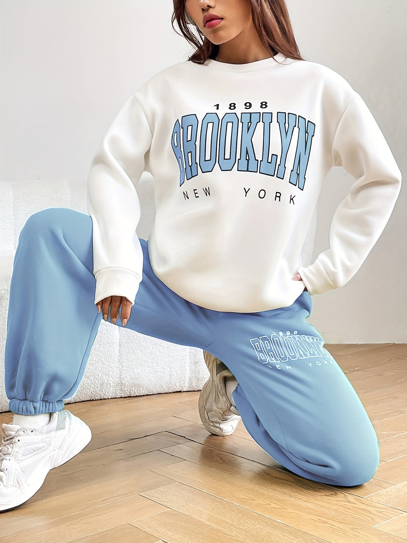 Jogginpak Dames Trendy Letterdruk Tweedelig