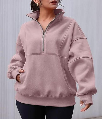 Dames Oversized Trui Warm en Comfortabel met Kangoeroezak