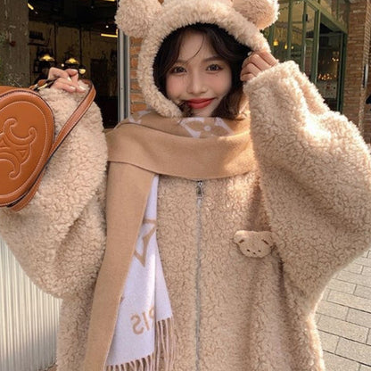 Dames Teddyjas Warm Berenoor Jas Trendy