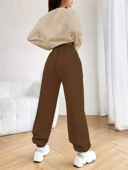 Jogginpak Dames Trendy Letterdruk Tweedelig