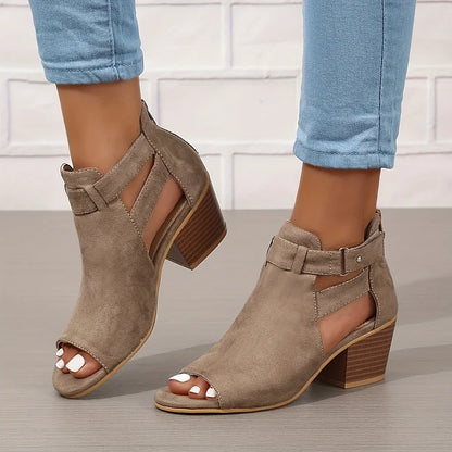 Velanora - Orthopedische Retro-Sandalen met gestapelde Hak