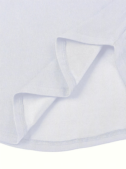Heren T-shirt Diepe V-hals Textuur Modieus