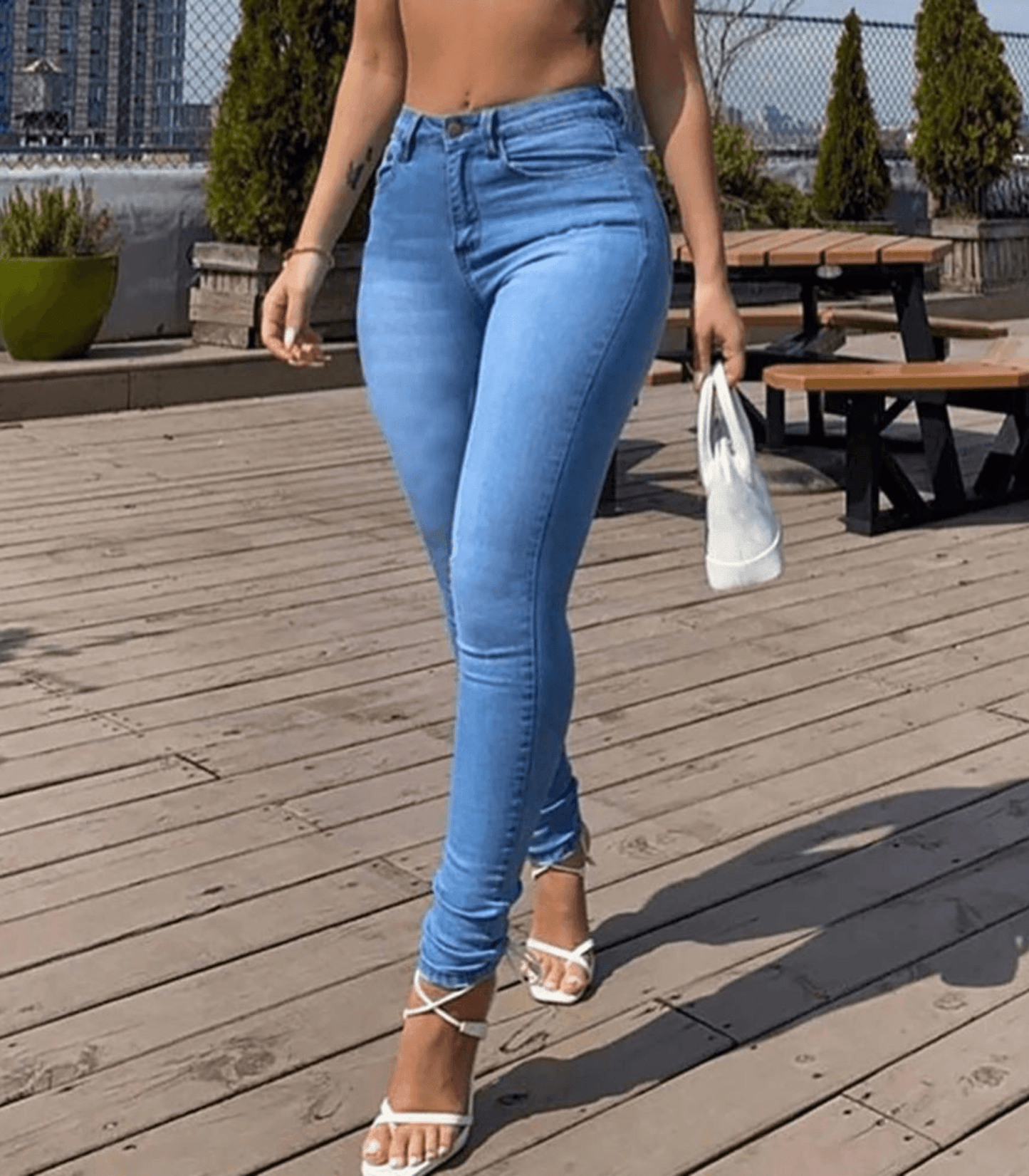 VELANORA skinny jeans van denim