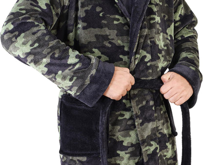 Heren Fleece Badjas Zacht en Warm