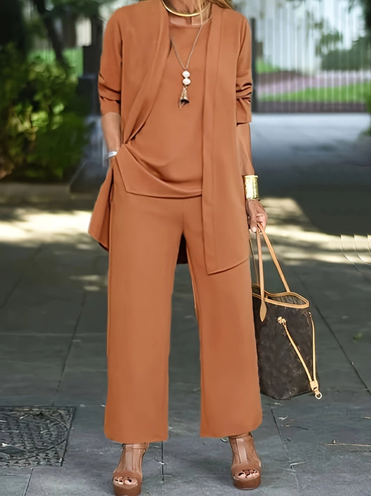 Dames Kleding Set - 3-Delig Tyylikäs Outfit - Mode Vibes