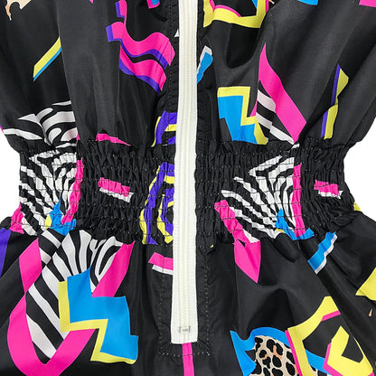 Dames Jumpsuit Windbreaker Retro Stijl