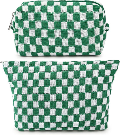 Make-up Tas Set Geruit Reisformaat