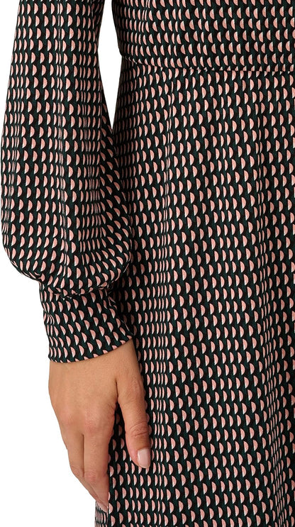 ChicDroom Lange Mouw Wrap Midi Jurk voor Vrouwen